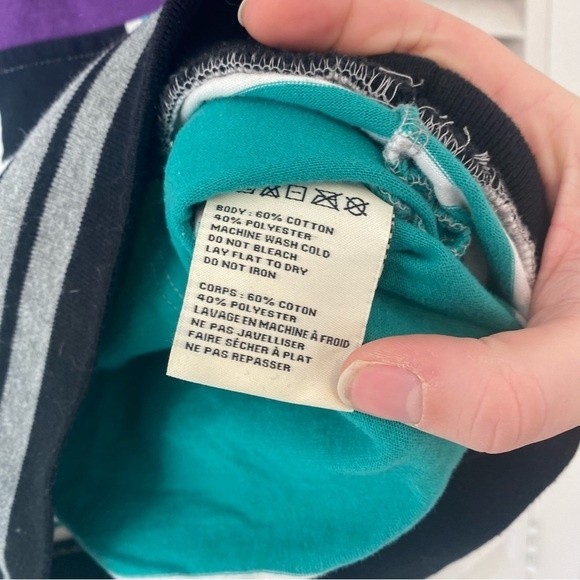 Kani size Large 80s style Surfer Stripe Kangaroo Pocket Cover Up Hooded T Shirt - Picture 8 of 9